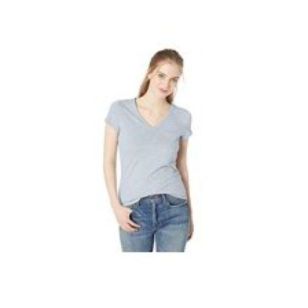 Daily Ritual Lived-in Cotton Pocket V-Neck Blue